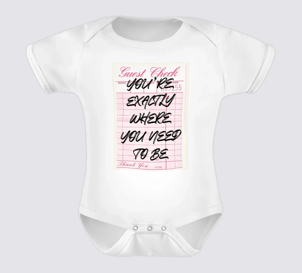 Stampa d'arte "Exactly Where You Need To Be" (esattamente dove devi essere) body neonato maniche corte da NorwesClub