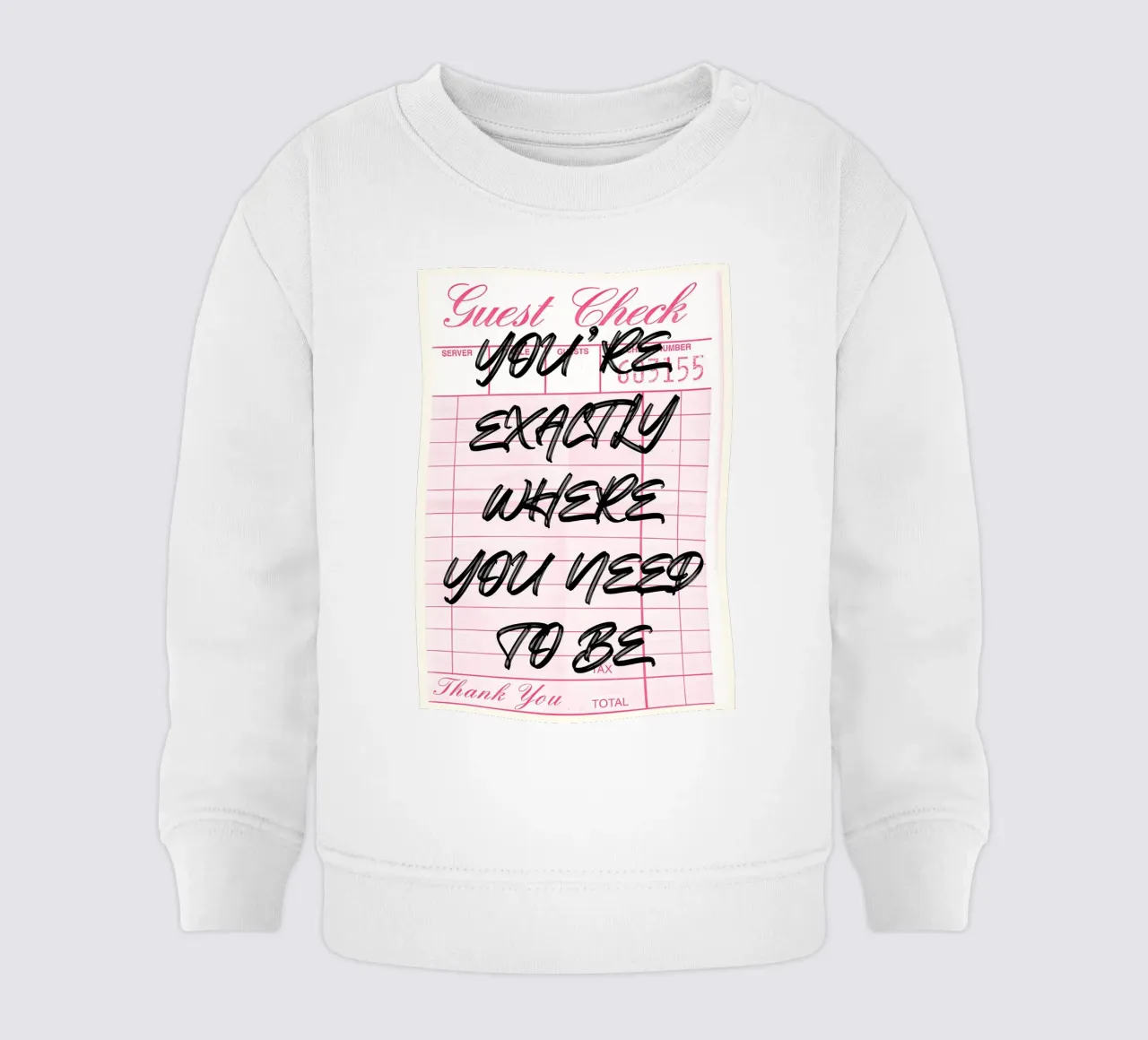 "Genau da, wo du sein musst" Gastkarte Kunstdruck Baby Sweatshirt von NorwesClub