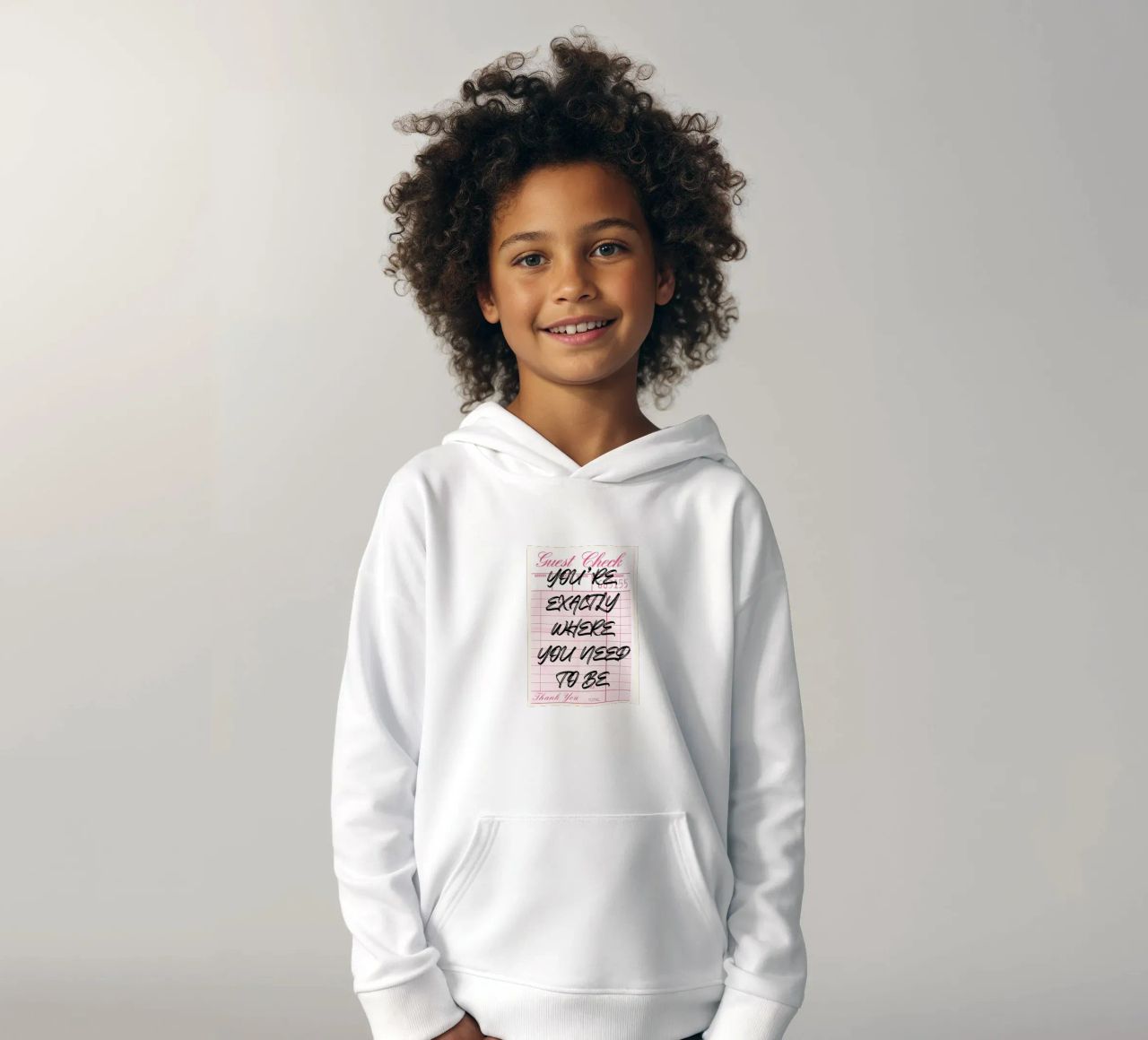 "Exactly Where You Need To Be" Guest Check Art Print sudadera con capucha para niño de NorwesClub
