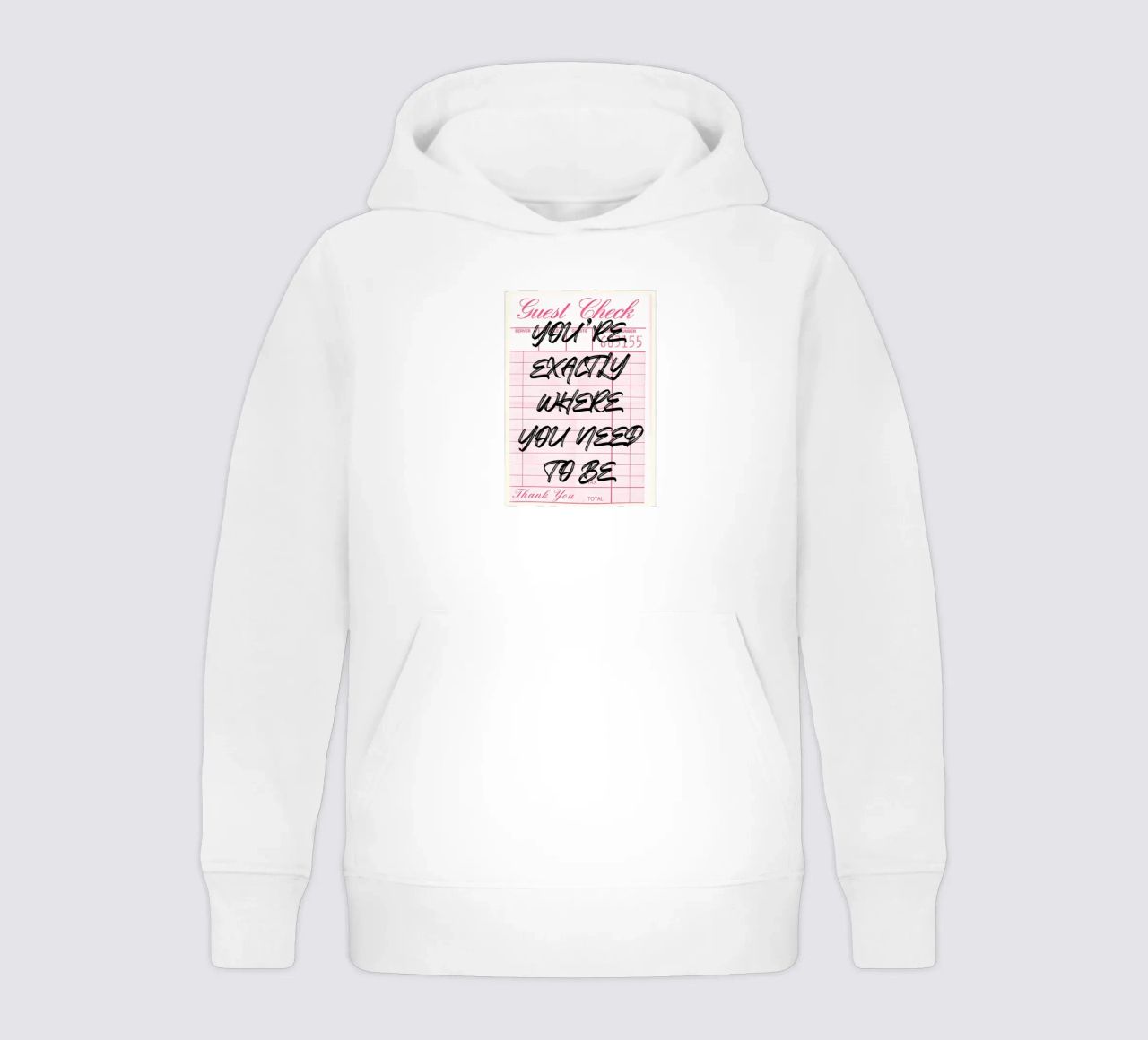 "Exactly Where You Need To Be" Guest Check Art Print sudadera con capucha para niño de NorwesClub