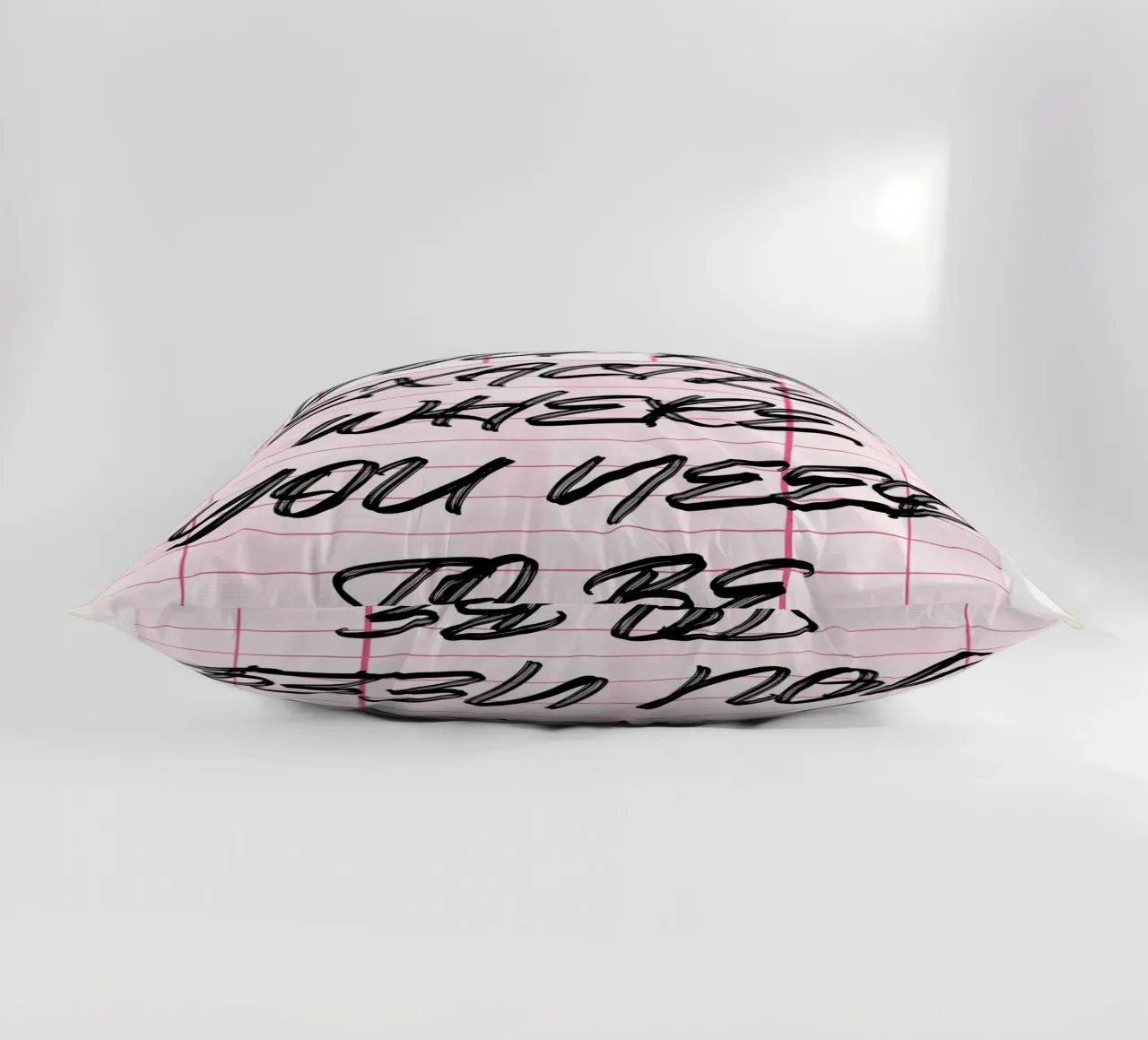 "Exactly Where You Need To Be" Guest Check Art Print decorative cushion by NorwesClub