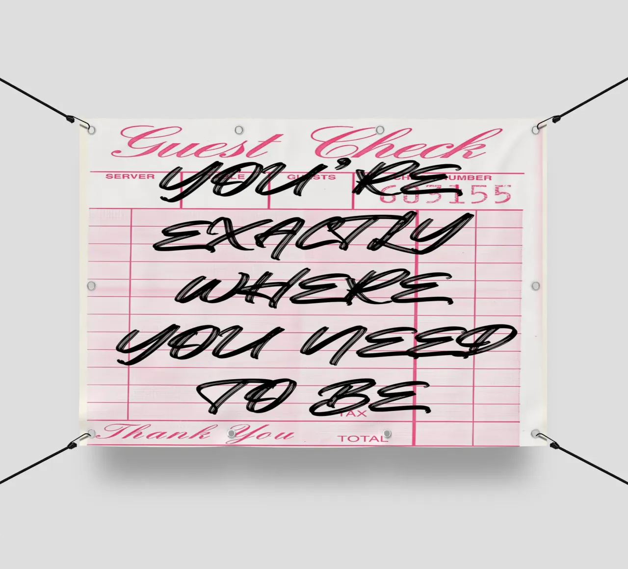 "Exactly Where You Need To Be" Guest Check Art Print lonas publicitarias de NorwesClub