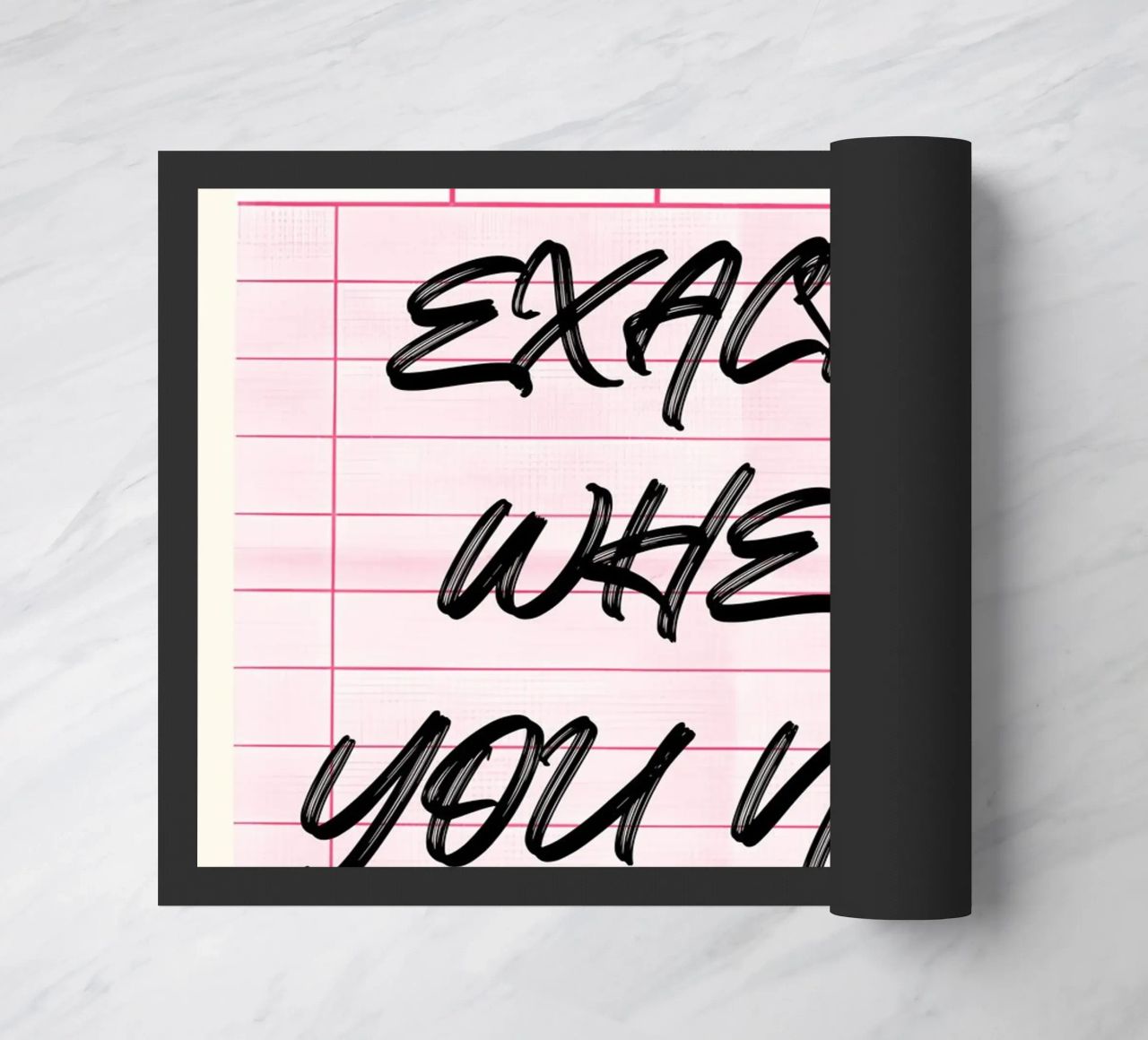 "Exactly Where You Need To Be" Guest Check Art Print doormat by NorwesClub