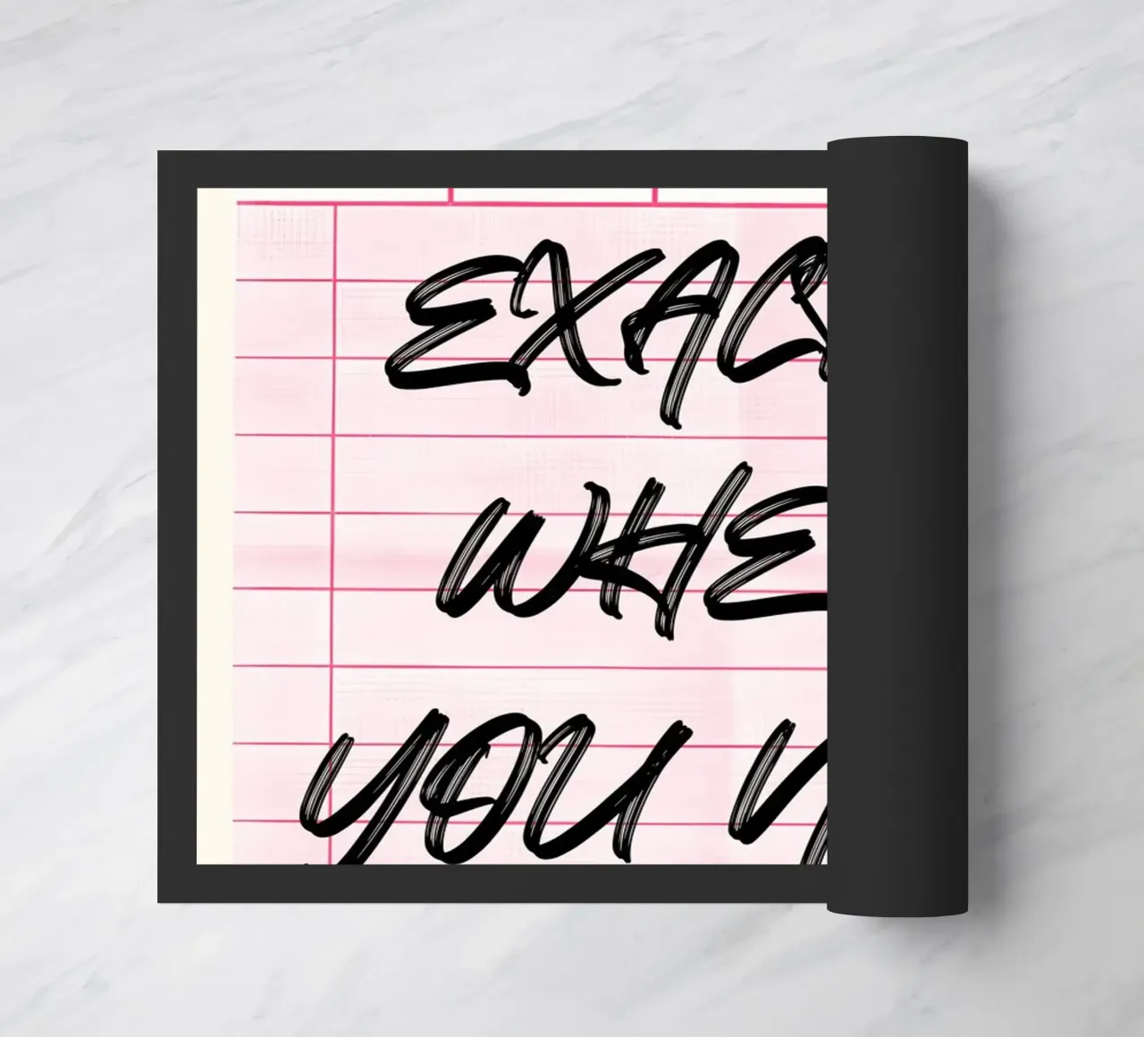 "Exactly Where You Need To Be" Guest Check Art Print doormat by NorwesClub