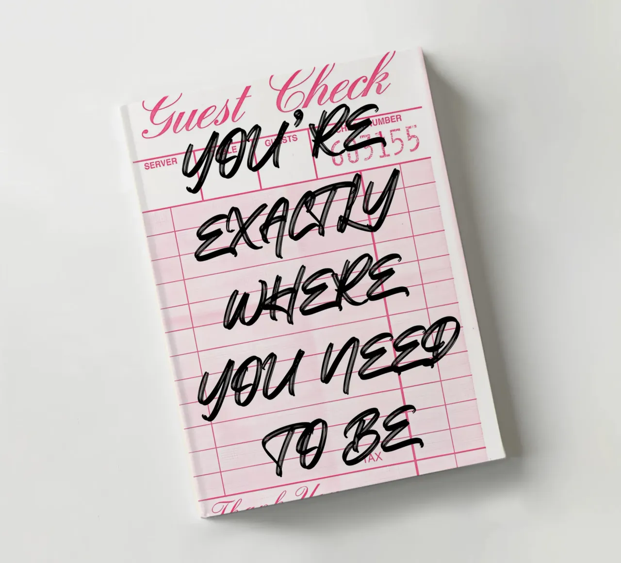 "Genau da, wo du sein musst" Gastkarte Kunstdruck Notizbuch von NorwesClub