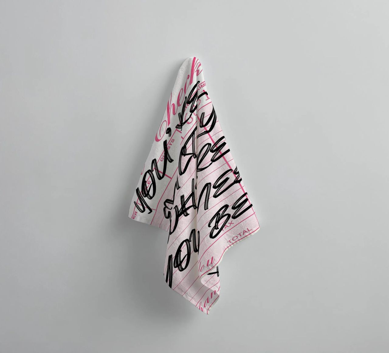 Impression d'art "Exactly Where You Need To Be" pour le contrôle des invités serviette de bain de NorwesClub