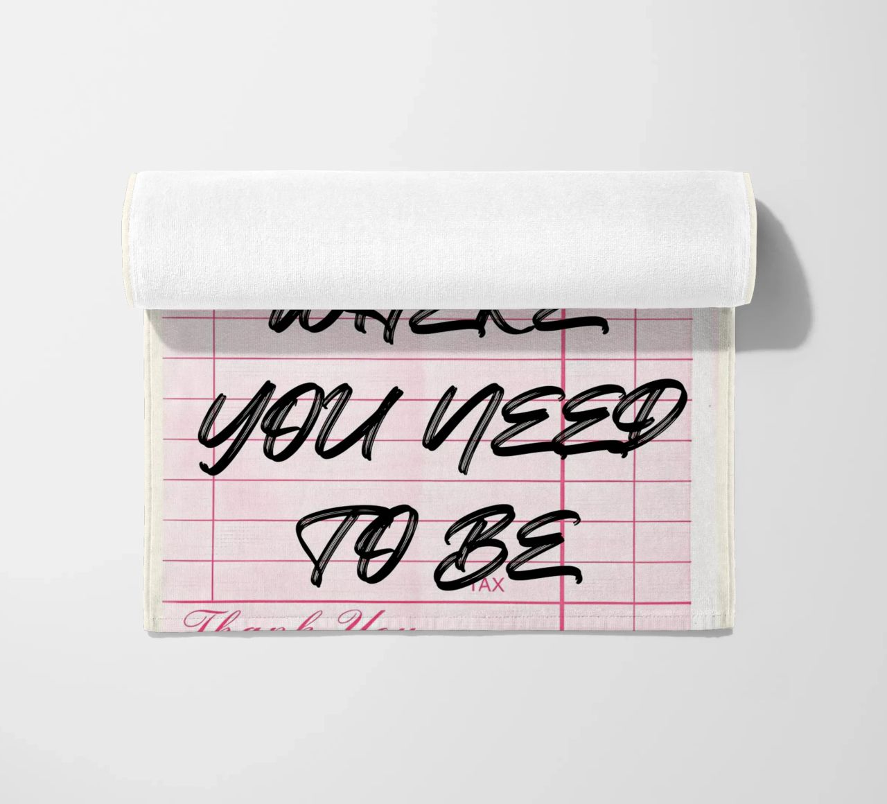 "Exactly Where You Need To Be" Guest Check Art Print toalla de playa de NorwesClub