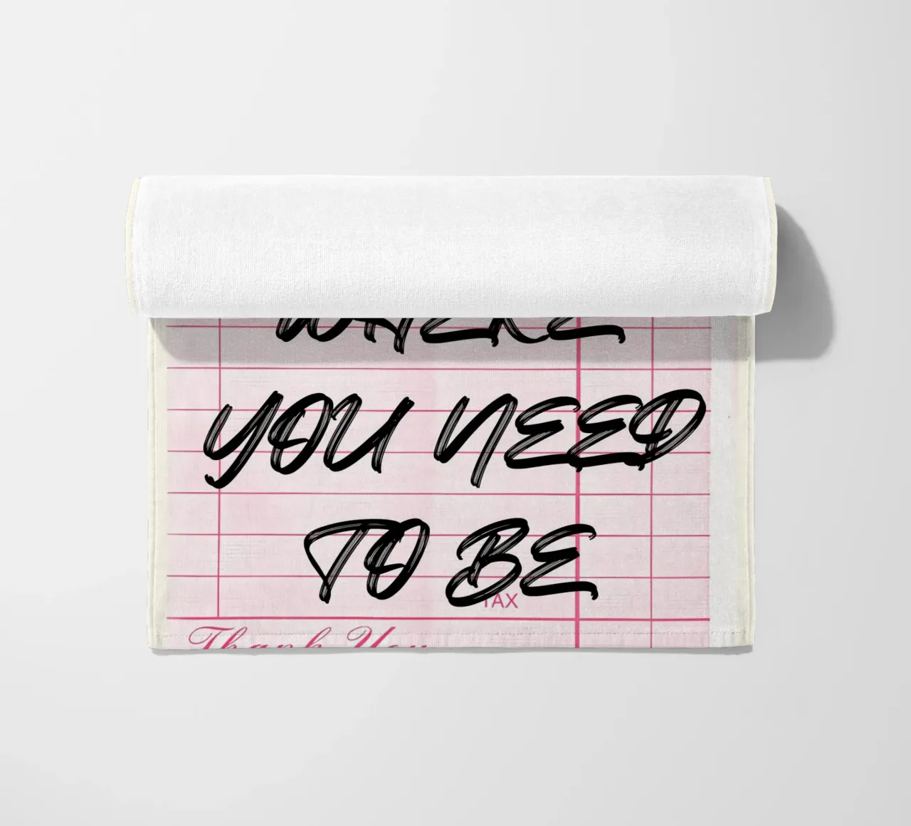 Impression d'art "Exactly Where You Need To Be" pour le contrôle des invités serviette de plage de NorwesClub