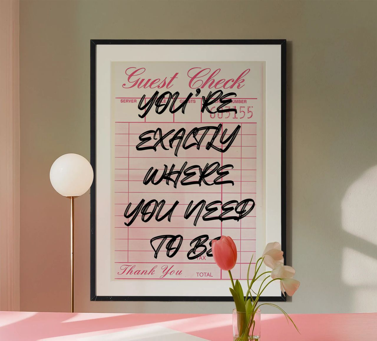 "Exactly Where You Need To Be" Guest Check Art Print hahnemühle de NorwesClub