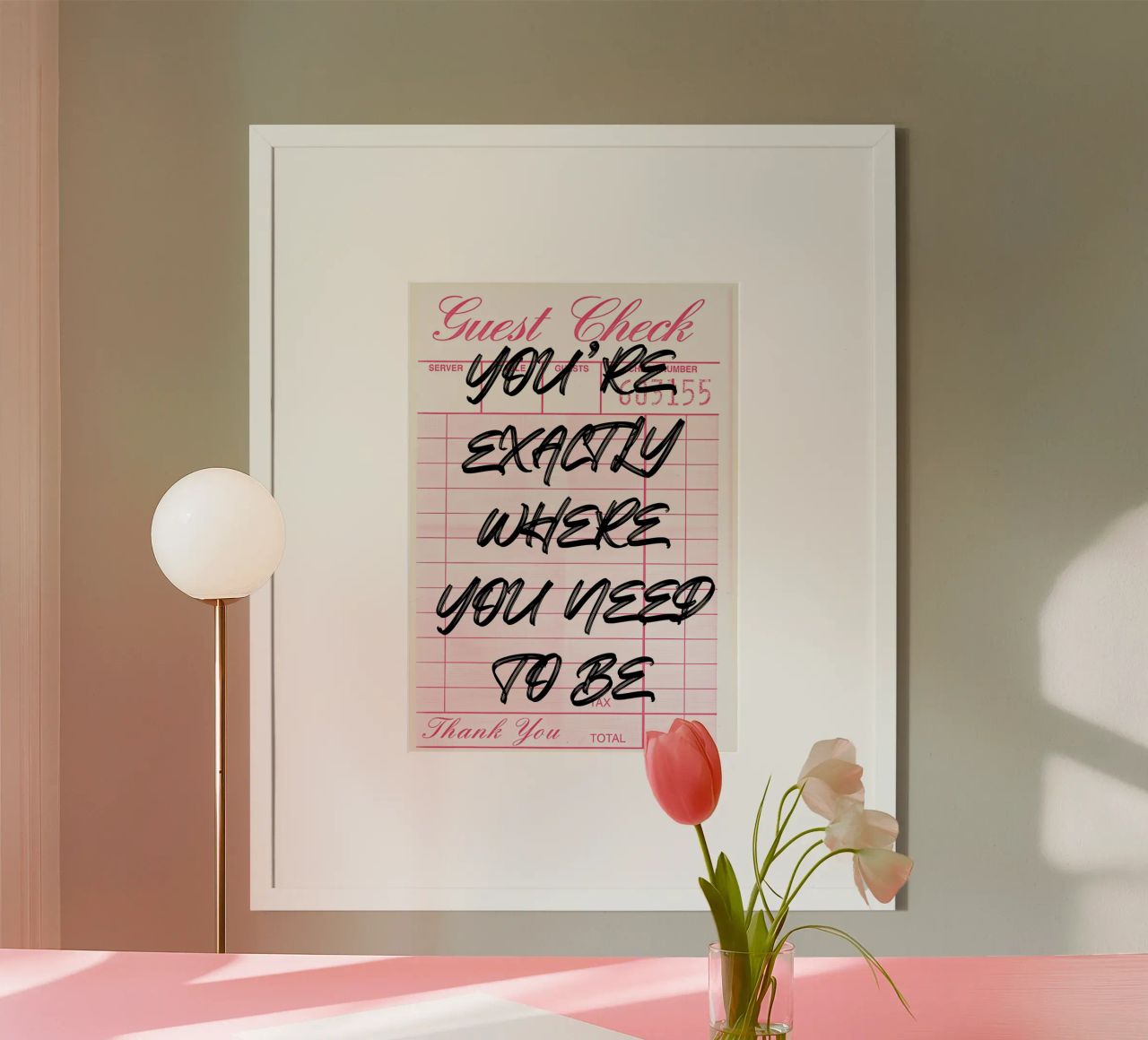 "Exactly Where You Need To Be" Guest Check Art Print hahnemühle de NorwesClub