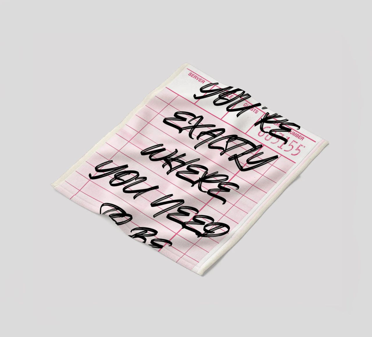 "Exactly Where You Need To Be" Guest Check Art Print fleece blanket by NorwesClub