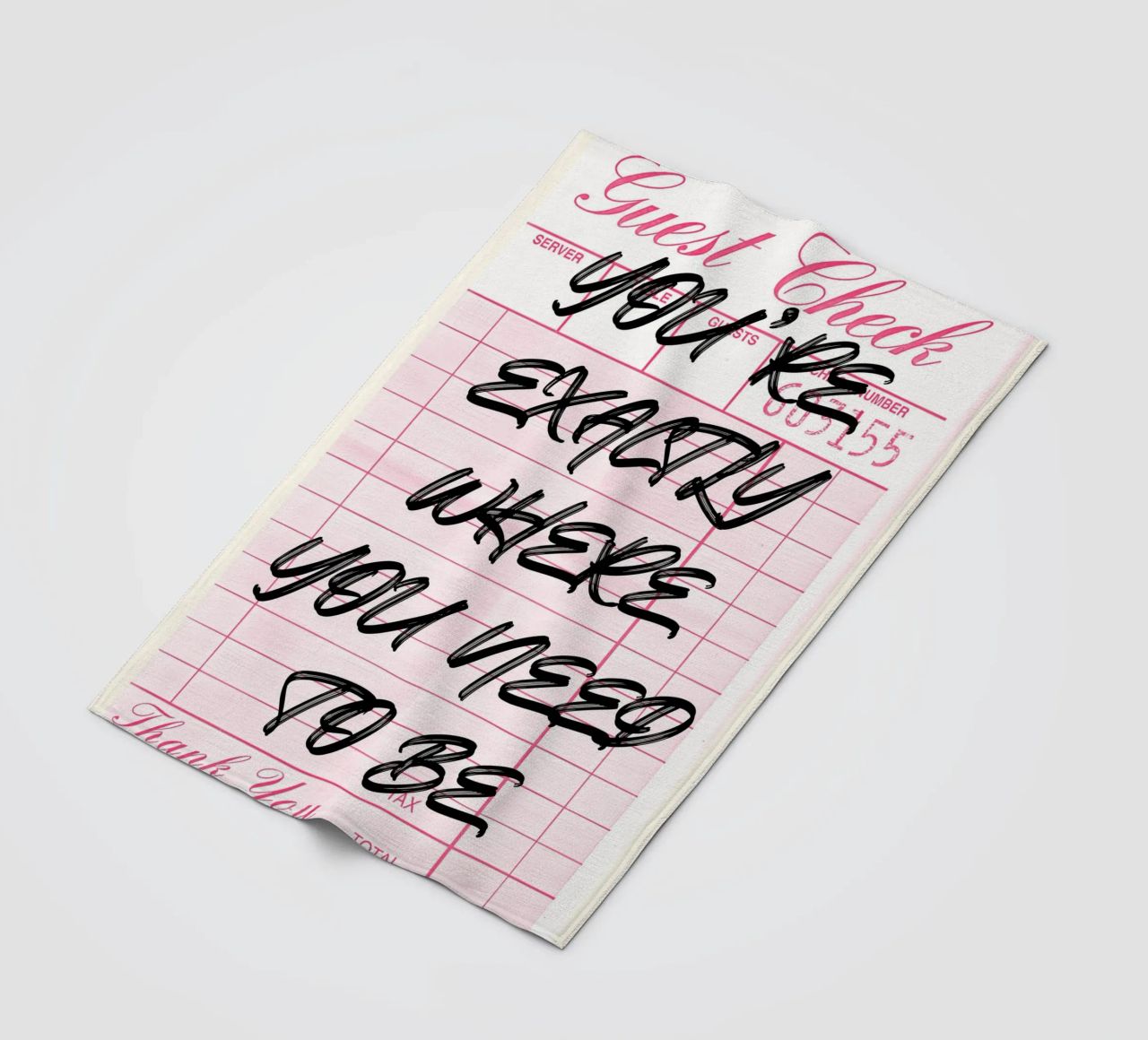 "Exactly Where You Need To Be" Guest Check Art Print fleece blanket by NorwesClub