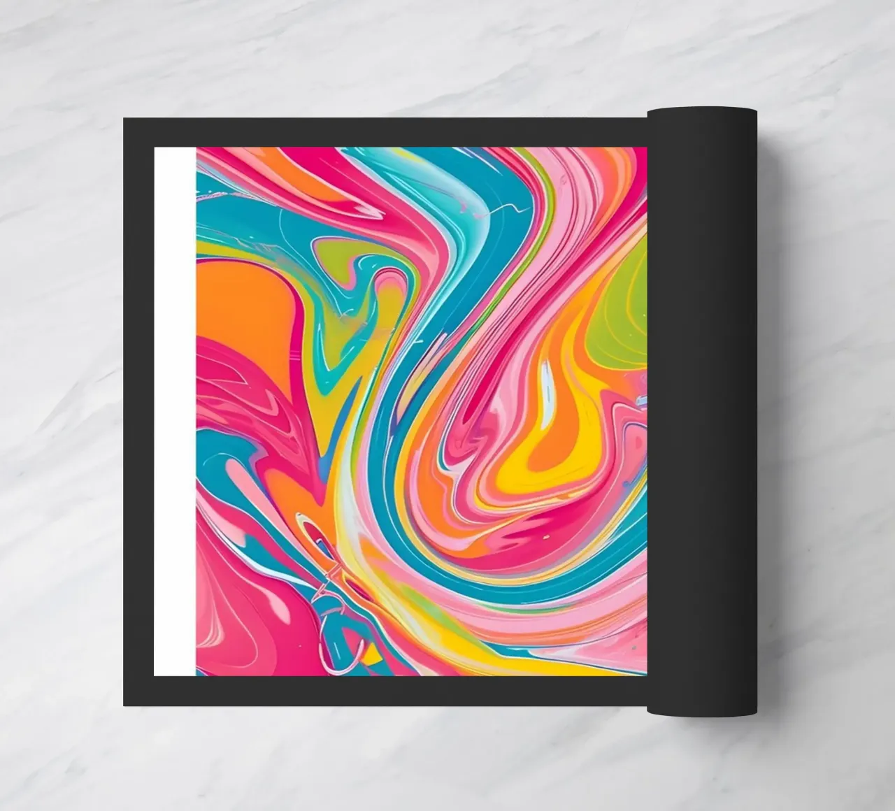 "Hot Vibes" Retro Swirl Abstract | Psychedelic Fluid Art Pri zerbino da NorwesClub