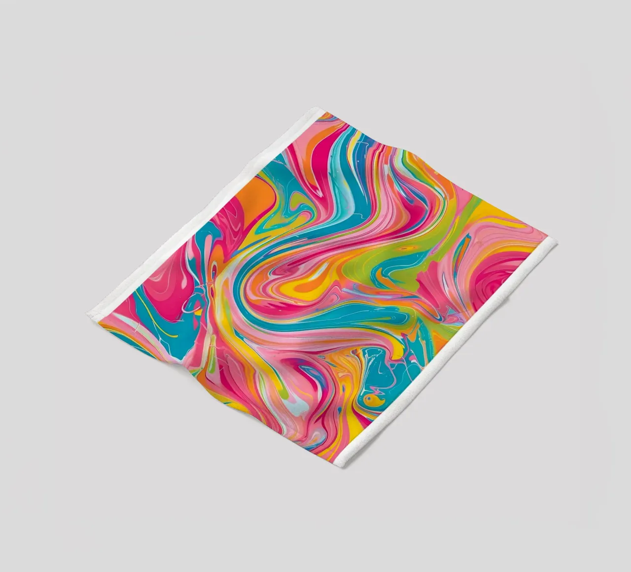 "Hot Vibes" Retro Swirl Abstract | Psychedelic Fluid Art Pri coperta in pile da NorwesClub