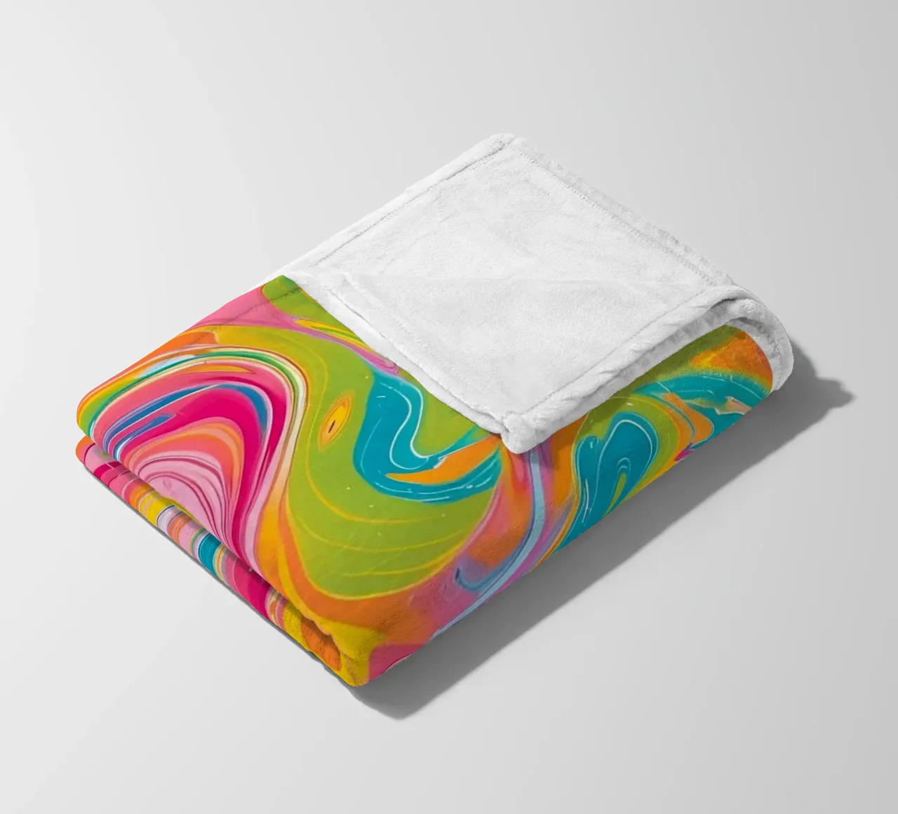 "Hot Vibes" Retro Swirl Abstract | Psychedelic Fluid Art Pri coperta in pile da NorwesClub