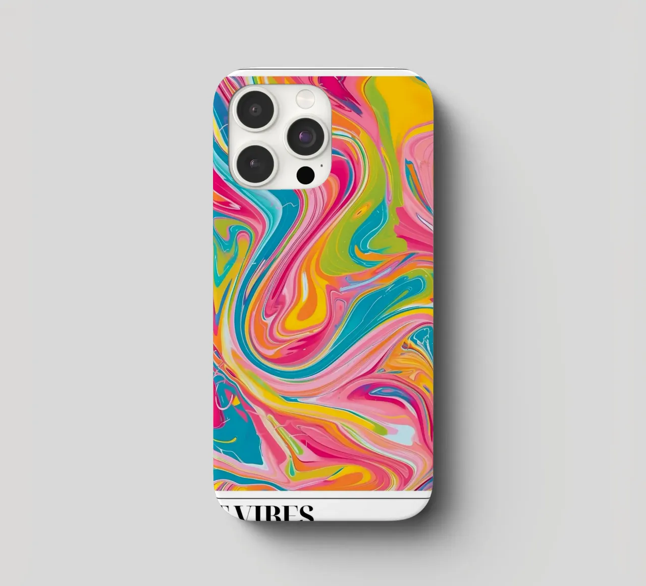 "Hot Vibes" Retro Swirl Abstract | Psychedelic Fluid Art Pri cover iphone da NorwesClub