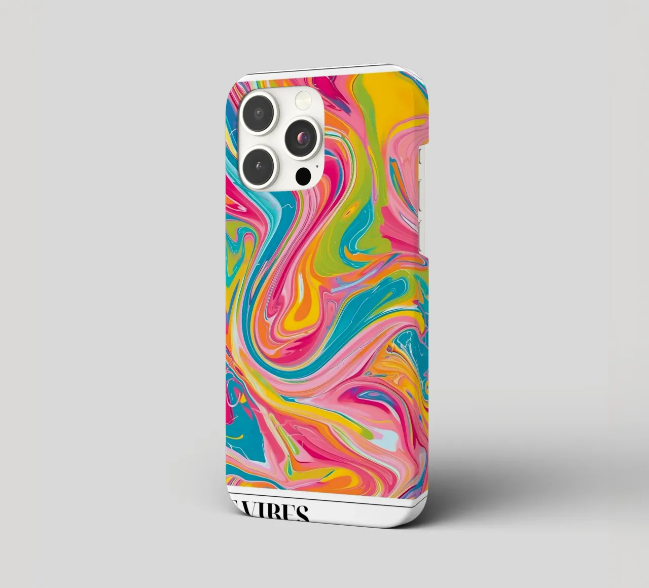 "Hot Vibes" Retro Swirl Abstract | Psychedelic Fluid Art Pri cover iphone da NorwesClub