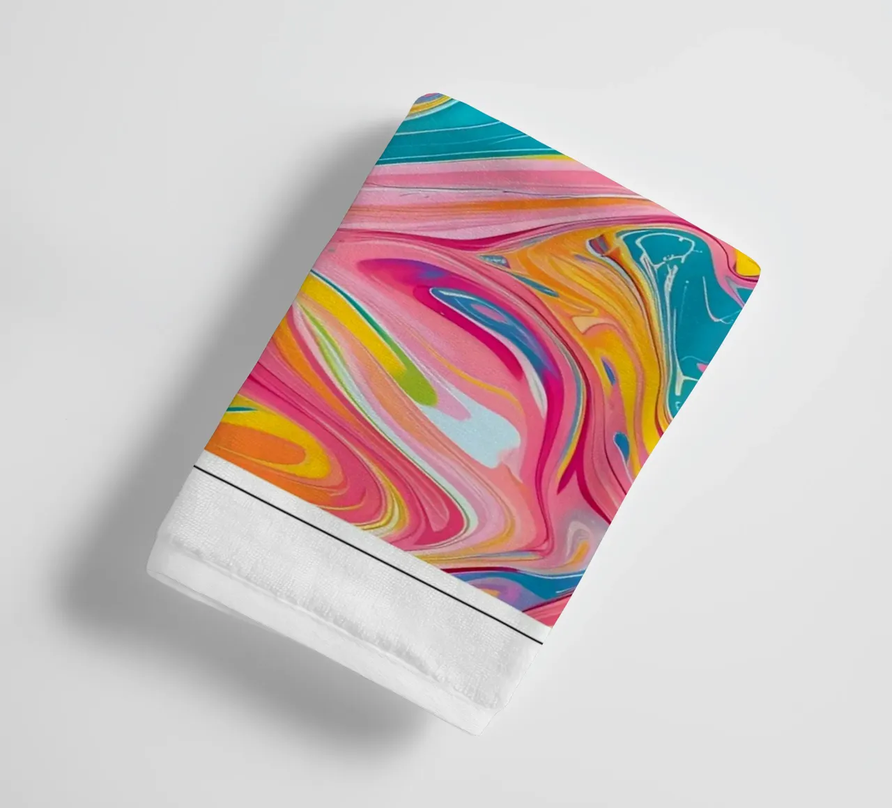 "Hot Vibes" Retro Swirl Abstract | Psychedelic Fluid Art Pri asciugamano da bagno da NorwesClub