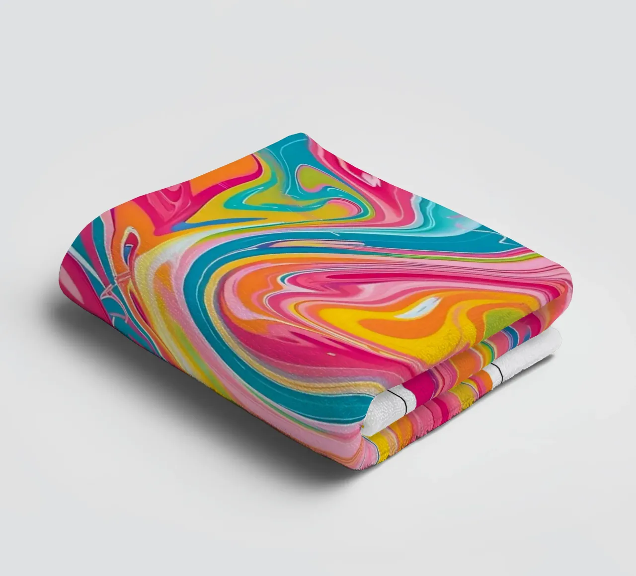 "Hot Vibes" Retro Swirl Abstract | Psychedelic Fluid Art Pri asciugamano da bagno da NorwesClub