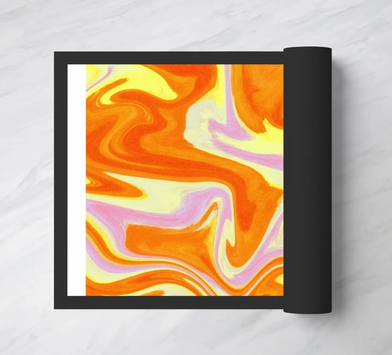 "Euphoria" Retro Swirl Abstract | Psychedelic Orange Pink Ar zerbino da NorwesClub