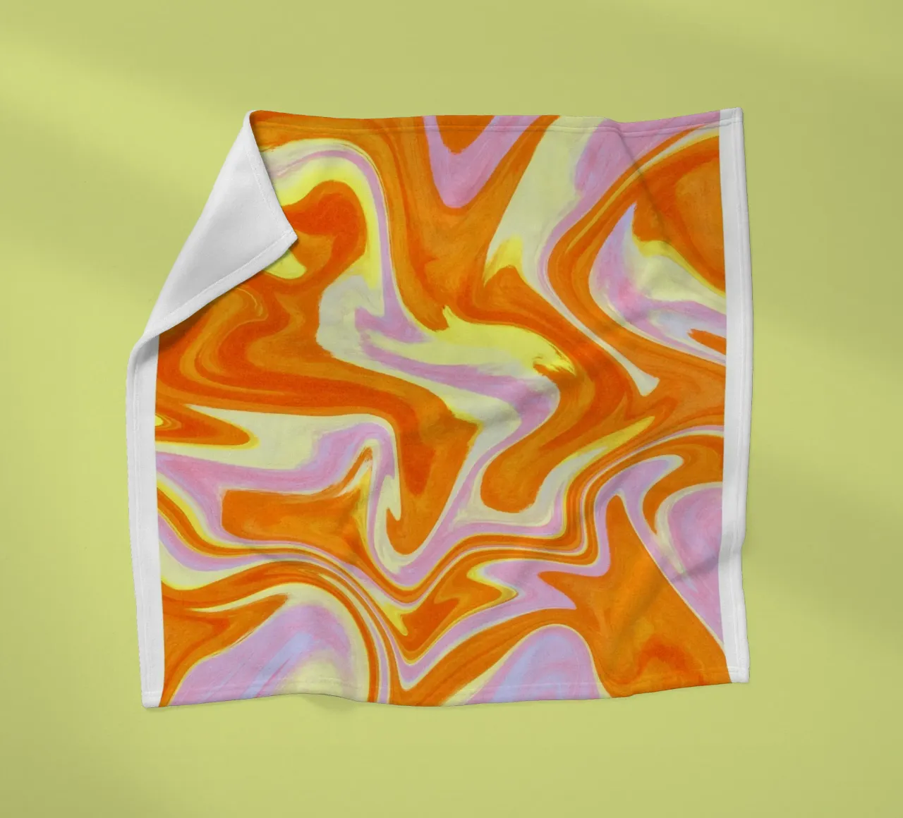 "Euphoria" Retro Swirl Abstract | Psychedelic Orange Pink Ar coperta in pile da NorwesClub