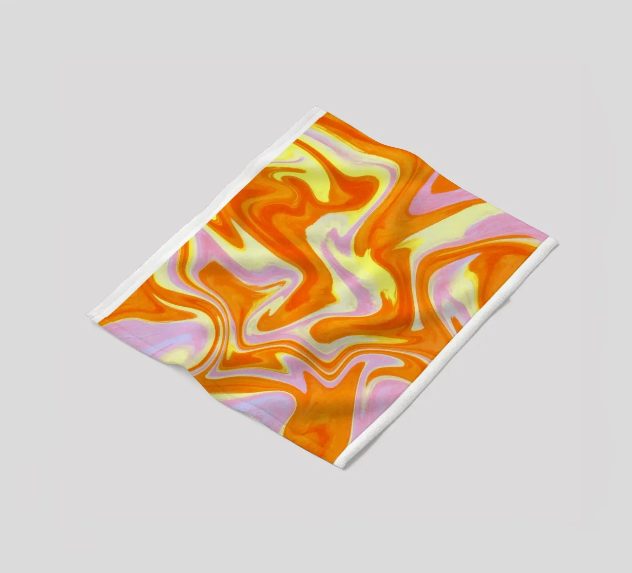 "Euphoria" Retro Swirl Abstract | Psychedelic Orange Pink Ar coperta in pile da NorwesClub