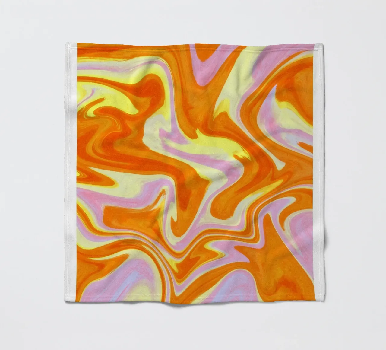 "Euphoria" Retro Swirl Abstract | Psychedelic Orange Pink Ar coperta in pile da NorwesClub