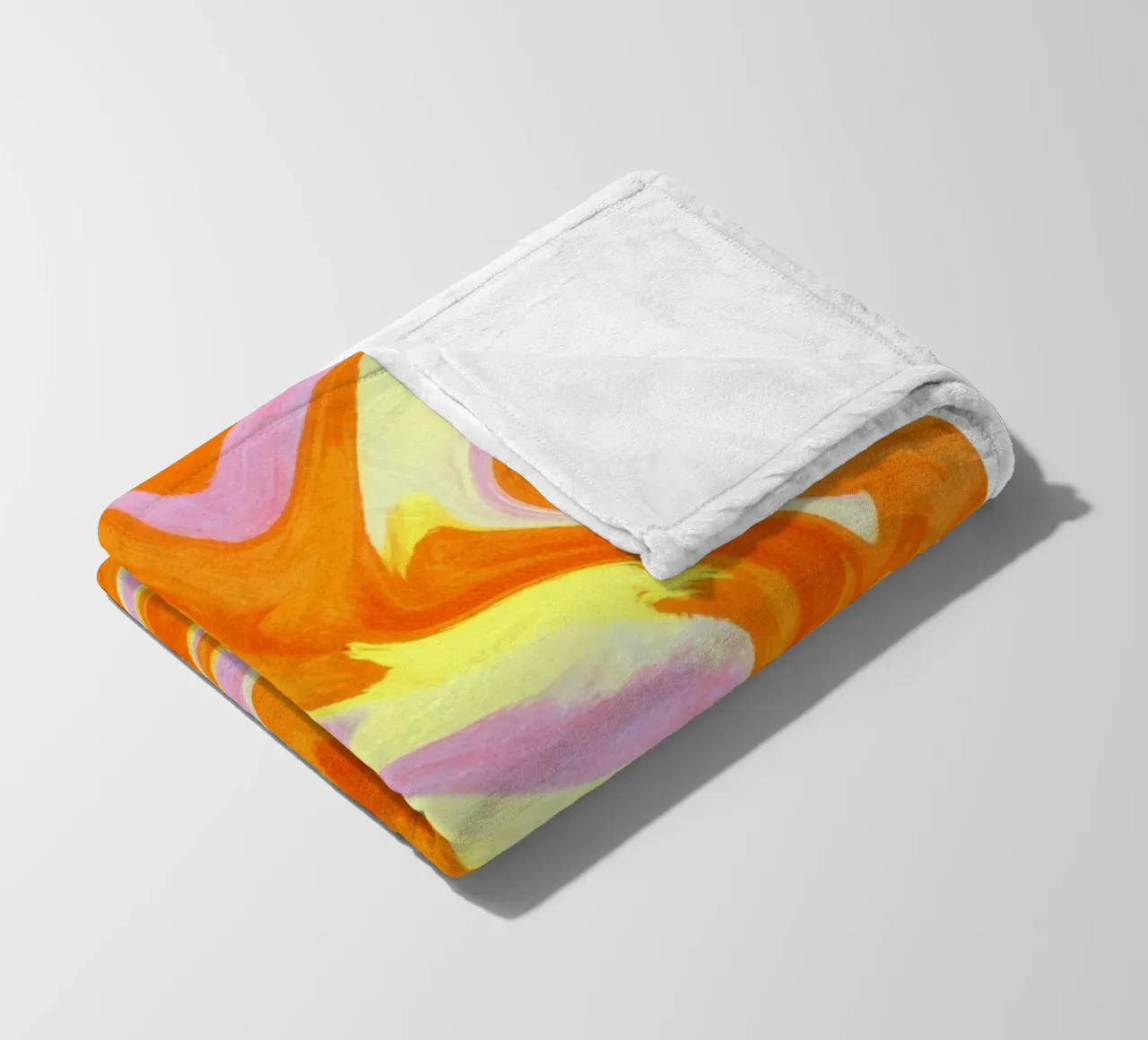 "Euphoria" Retro Swirl Abstract | Psychedelic Orange Pink Ar coperta in pile da NorwesClub