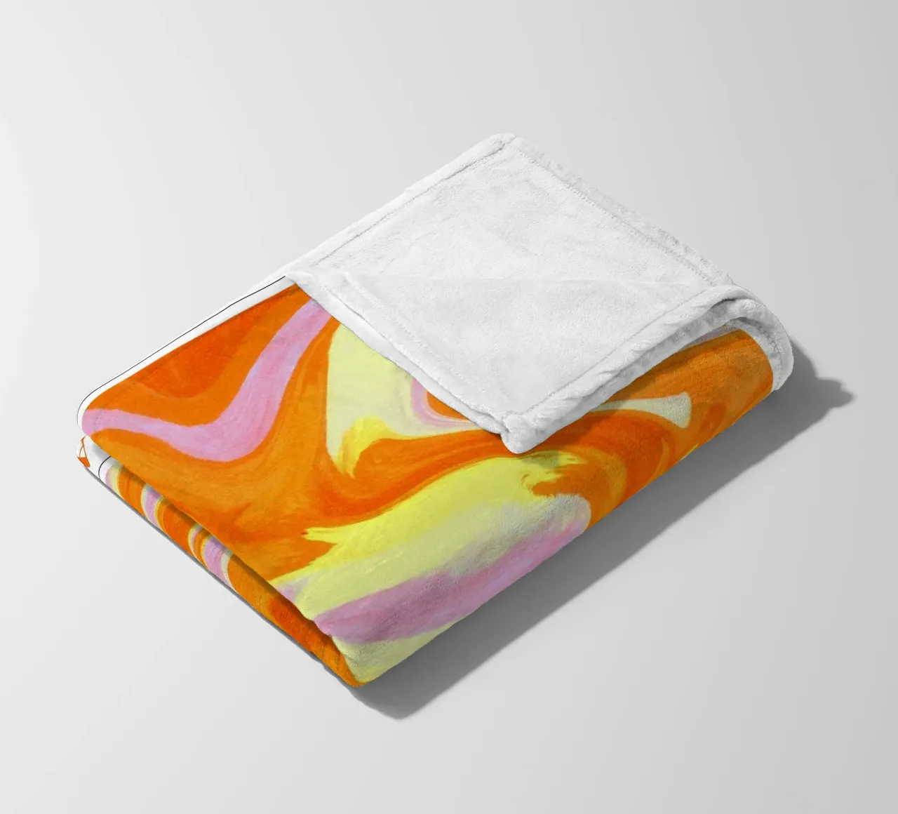 "Euphoria" Retro Swirl Abstract | Psychedelic Orange Pink Ar coperta in pile da NorwesClub