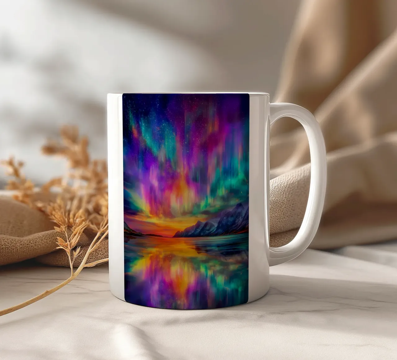 Aurora Borealis tazza in ceramica da Justyna Jaszke JBJart