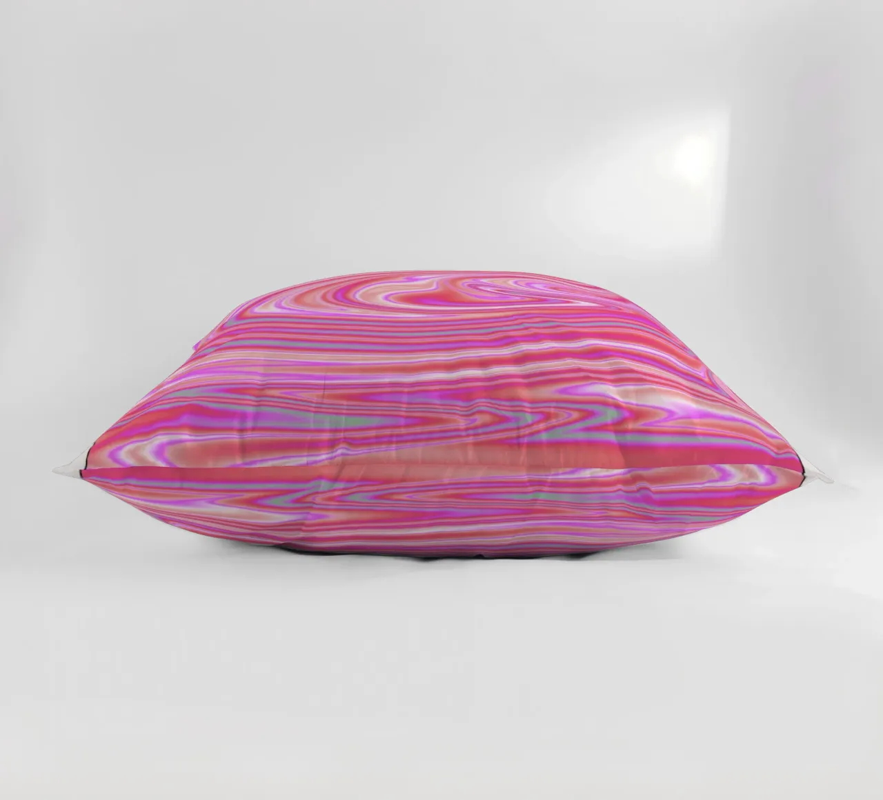 "Retrospettiva" Vortice rosa psichedelico | Arte fluida anni '70 Pri cuscino da NorwesClub