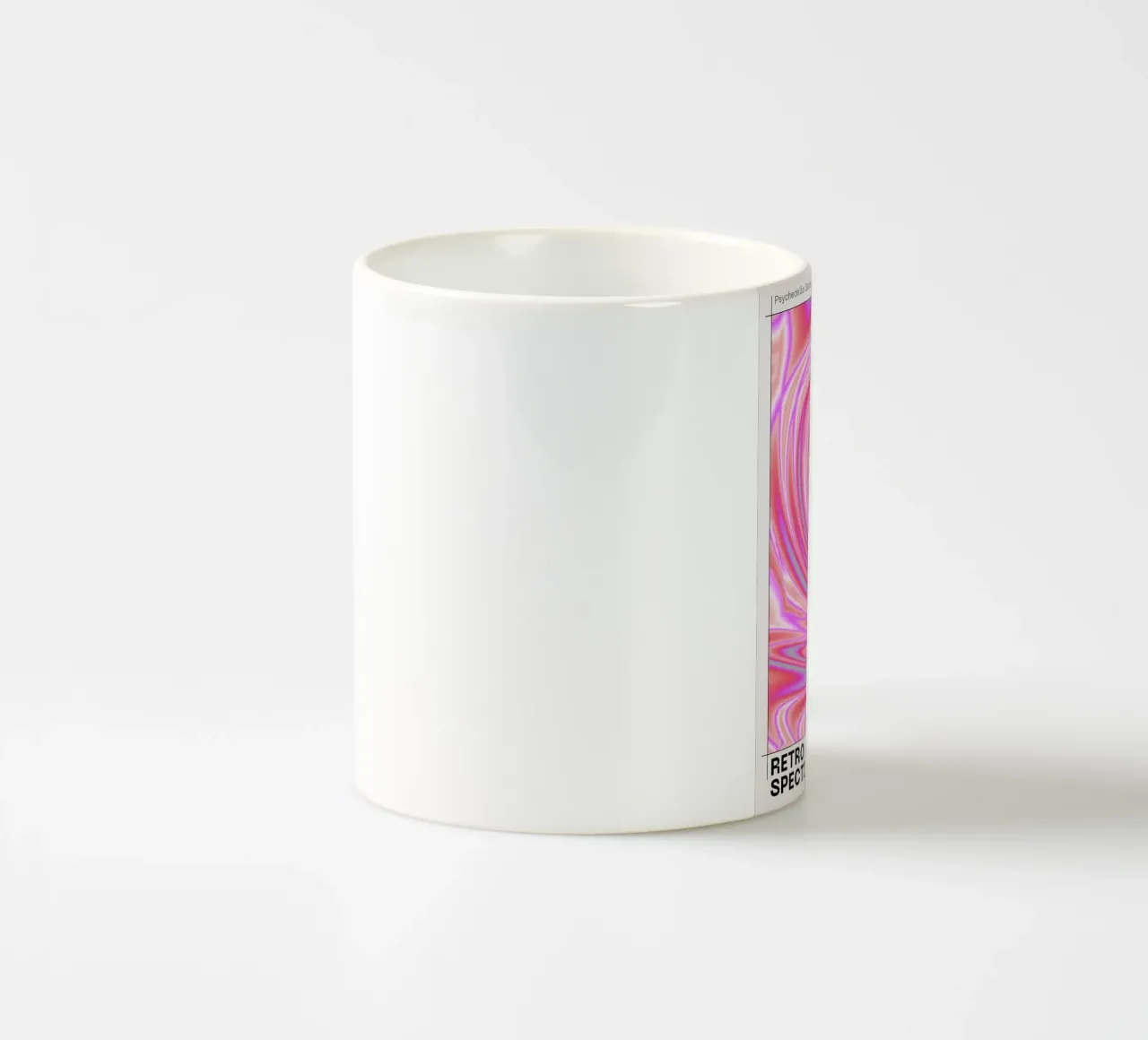 "Retrospettiva" Vortice rosa psichedelico | Arte fluida anni '70 Pri tazza in ceramica da NorwesClub