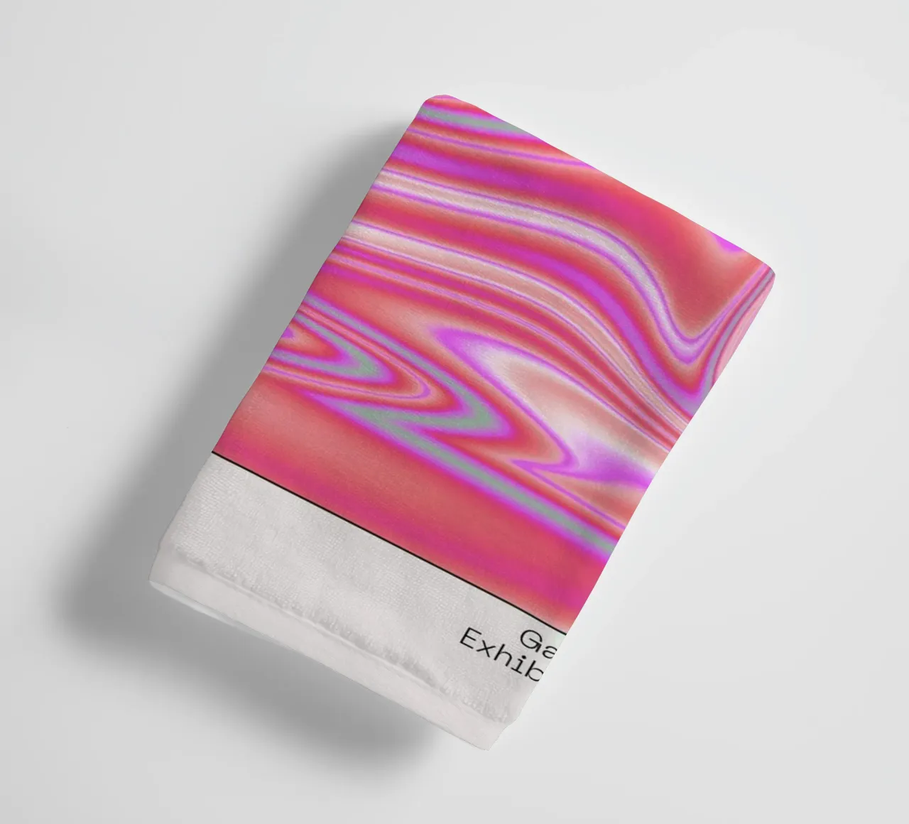 "Retrospective" Psychedelic Pink Swirl | 1970s Fluid Art Pri towel by NorwesClub