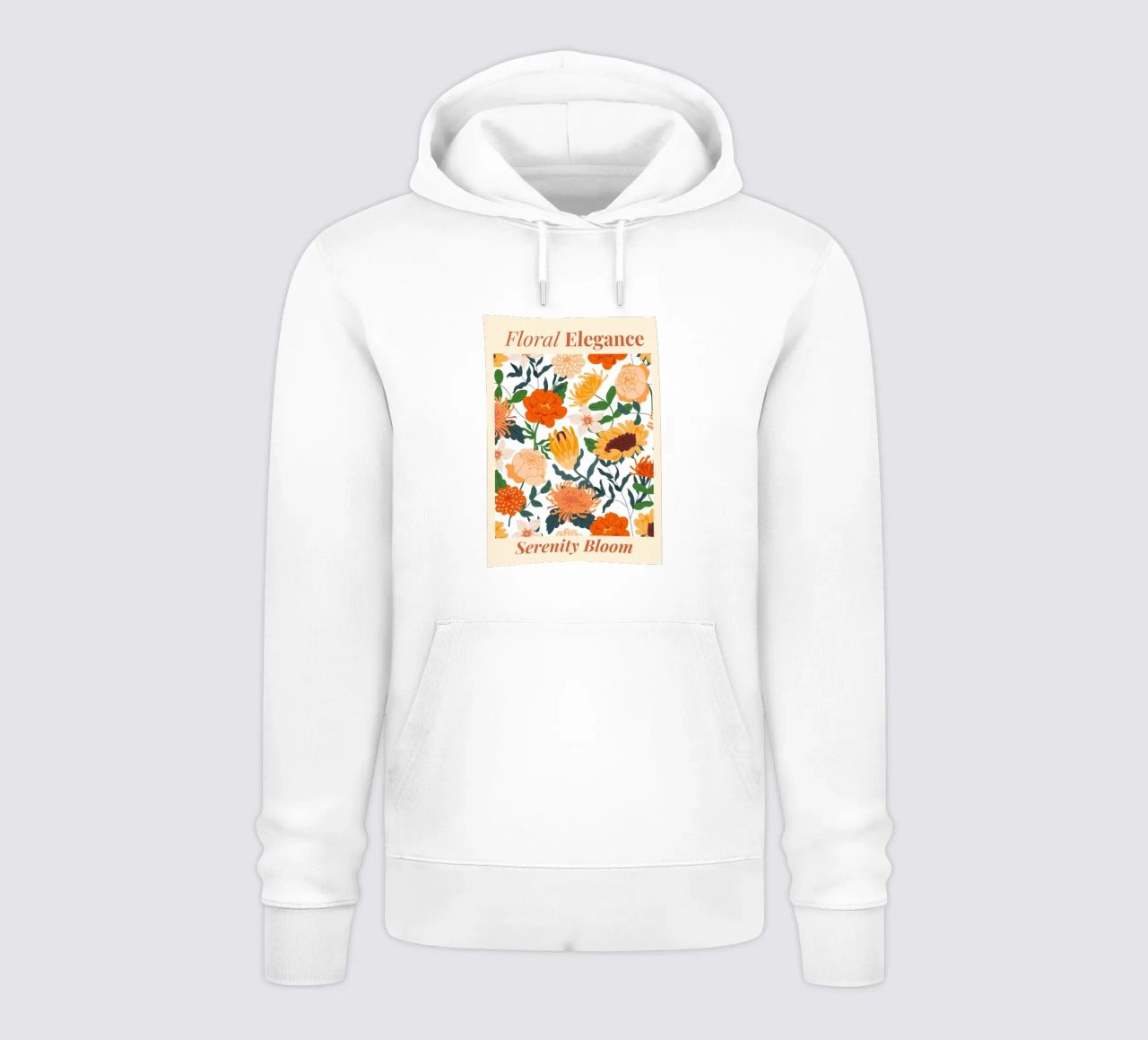 "Eleganza floreale: Serenity Bloom" | Botanical Pattern Art Pr felpa con cappuccio da NorwesClub