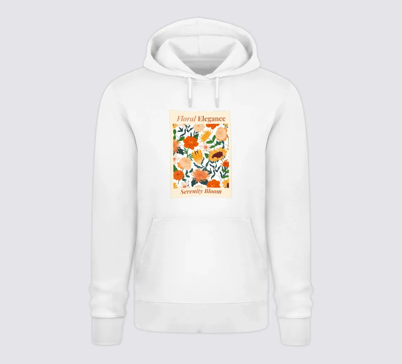"Eleganza floreale: Serenity Bloom" | Botanical Pattern Art Pr felpa con cappuccio da NorwesClub