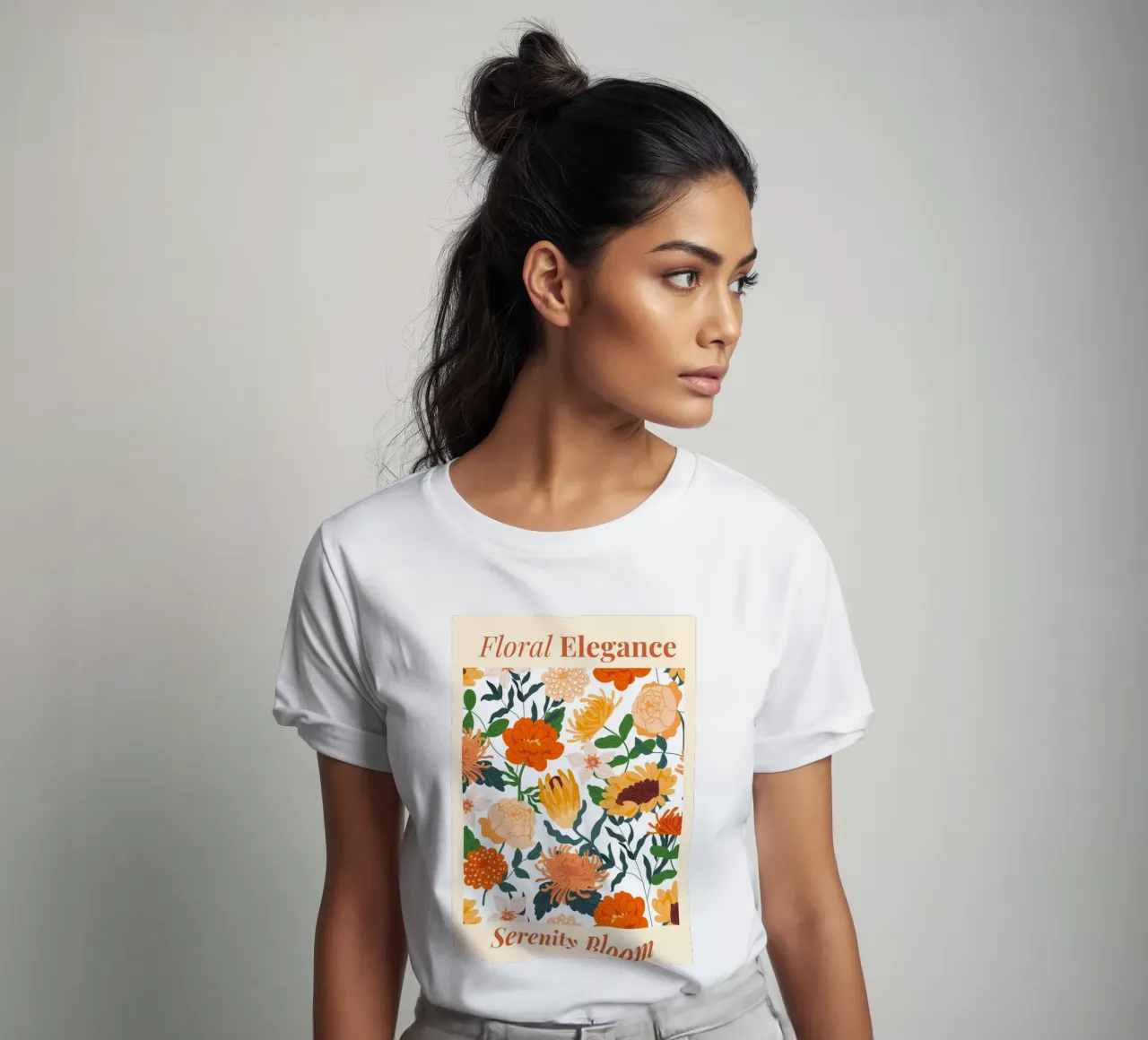 "Eleganza floreale: Serenity Bloom" | Botanical Pattern Art Pr t-shirt da NorwesClub
