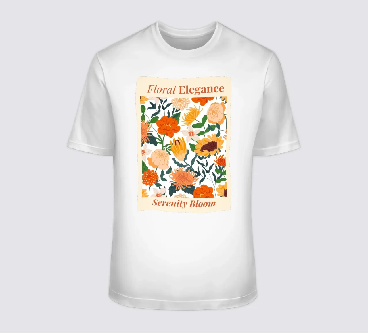"Eleganza floreale: Serenity Bloom" | Botanical Pattern Art Pr t-shirt da NorwesClub