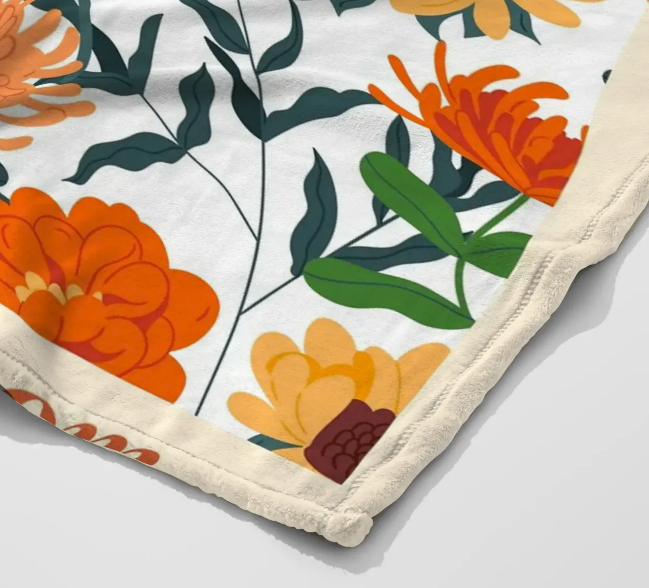 "Eleganza floreale: Serenity Bloom" | Botanical Pattern Art Pr coperta in pile da NorwesClub