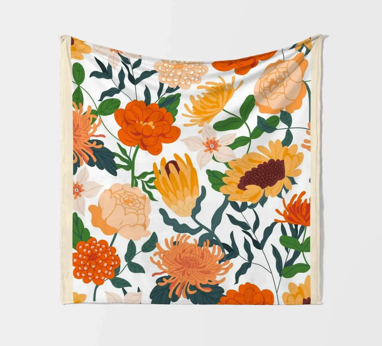 "Eleganza floreale: Serenity Bloom" | Botanical Pattern Art Pr coperta in pile da NorwesClub