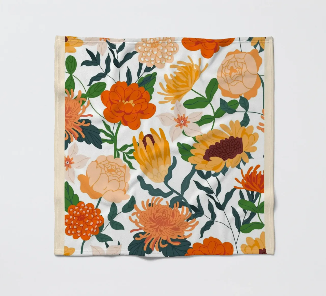 "Eleganza floreale: Serenity Bloom" | Botanical Pattern Art Pr coperta in pile da NorwesClub