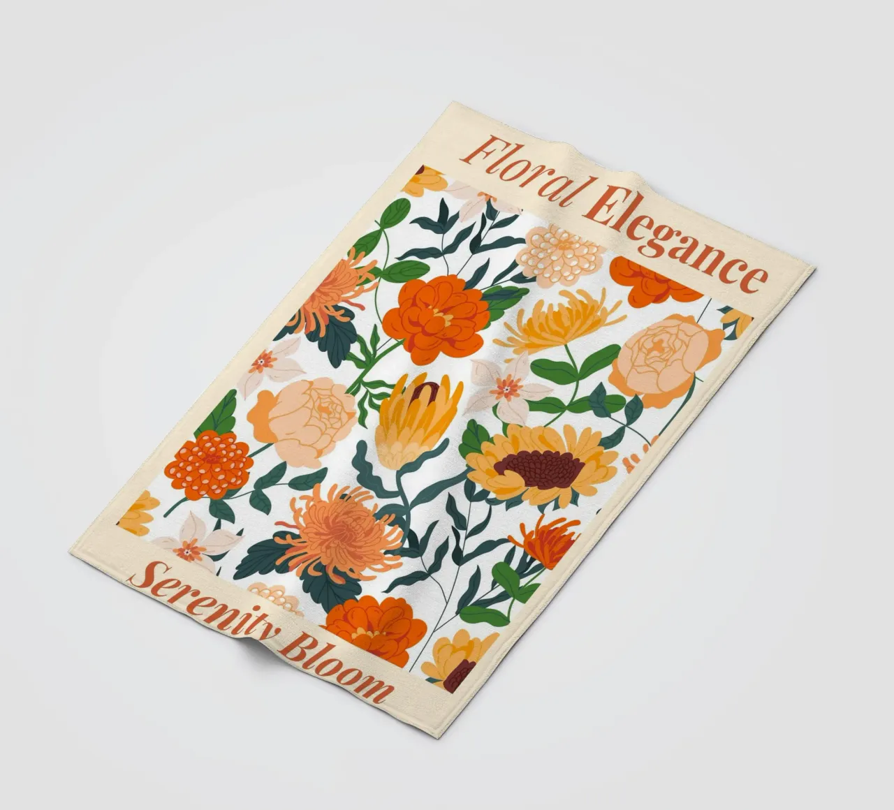 "Eleganza floreale: Serenity Bloom" | Botanical Pattern Art Pr coperta in pile da NorwesClub