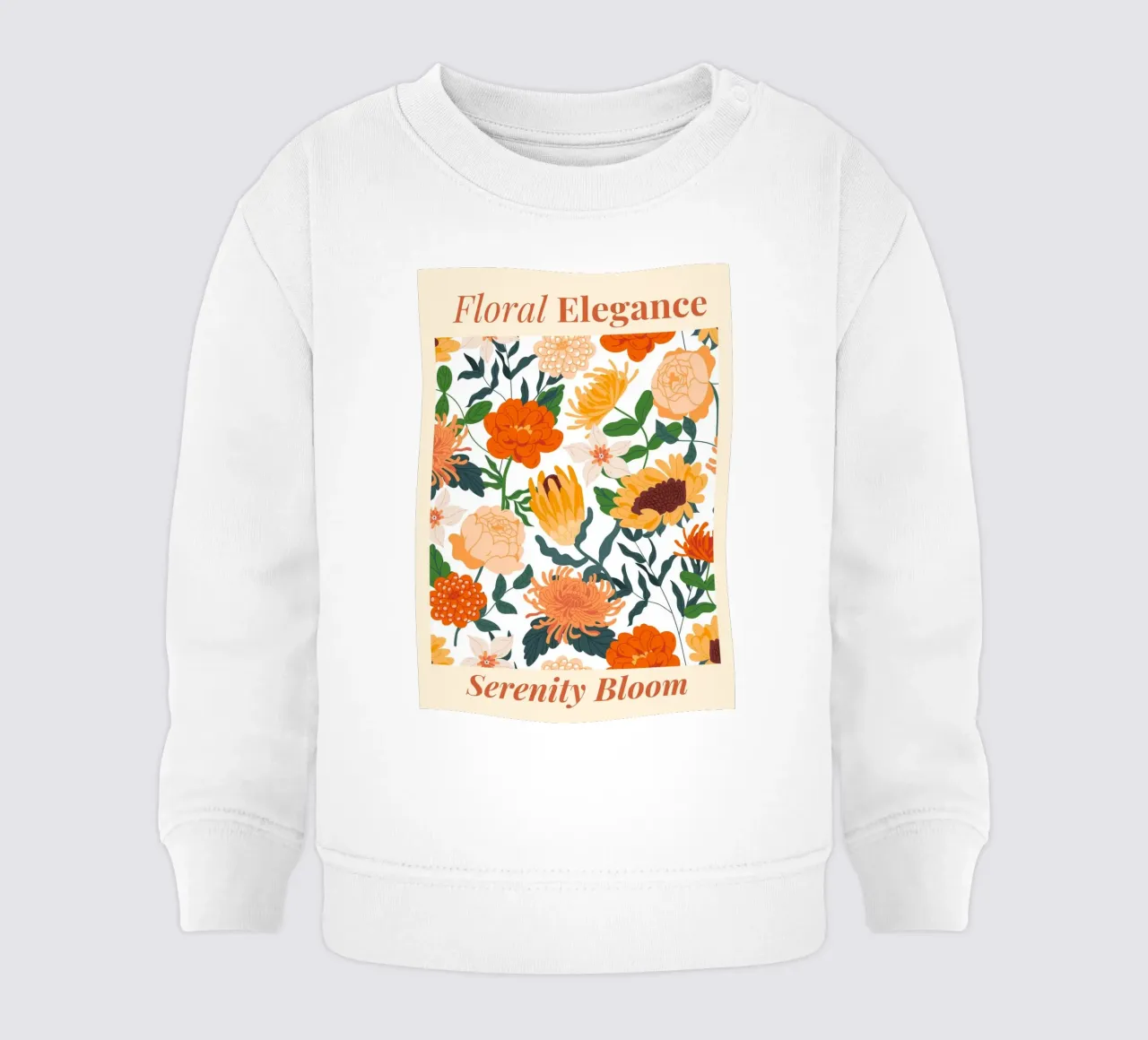 "Florale Eleganz: Serenity Bloom" | Botanical Pattern Art Pr Baby Sweatshirt von NorwesClub