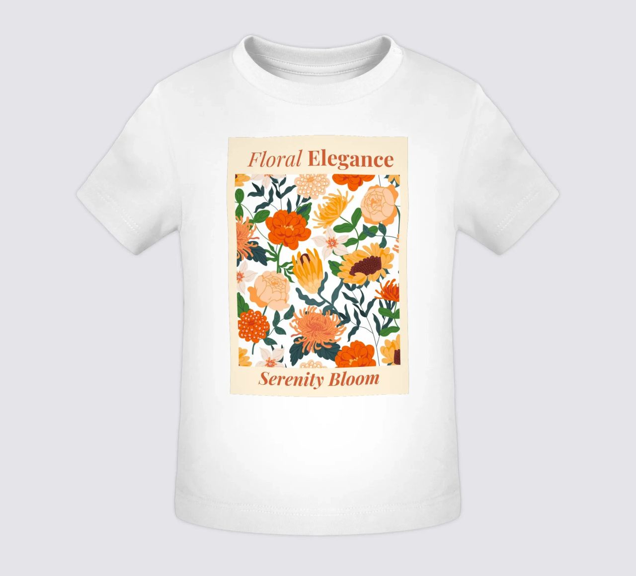"Eleganza floreale: Serenity Bloom" | Botanical Pattern Art Pr maglietta neonato da NorwesClub
