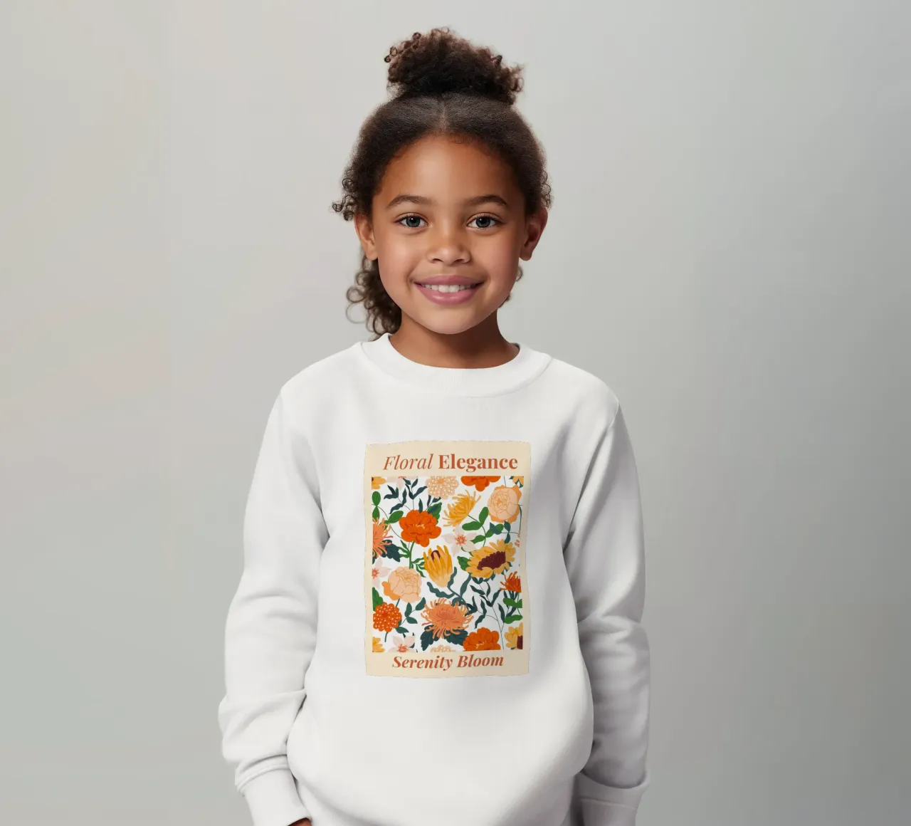 "Eleganza floreale: Serenity Bloom" | Botanical Pattern Art Pr felpa bambino da NorwesClub