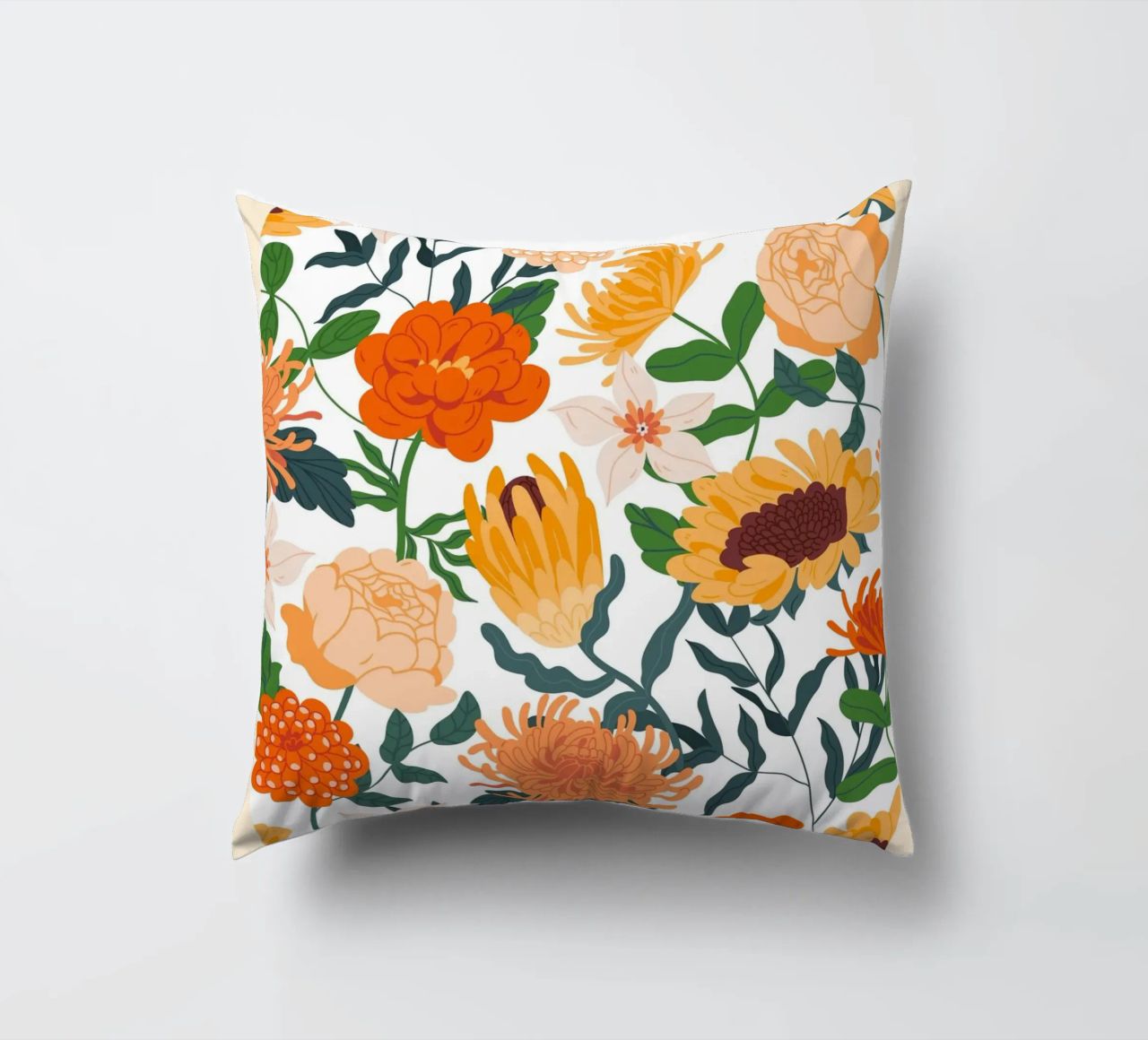 "Eleganza floreale: Serenity Bloom" | Botanical Pattern Art Pr cuscino da NorwesClub