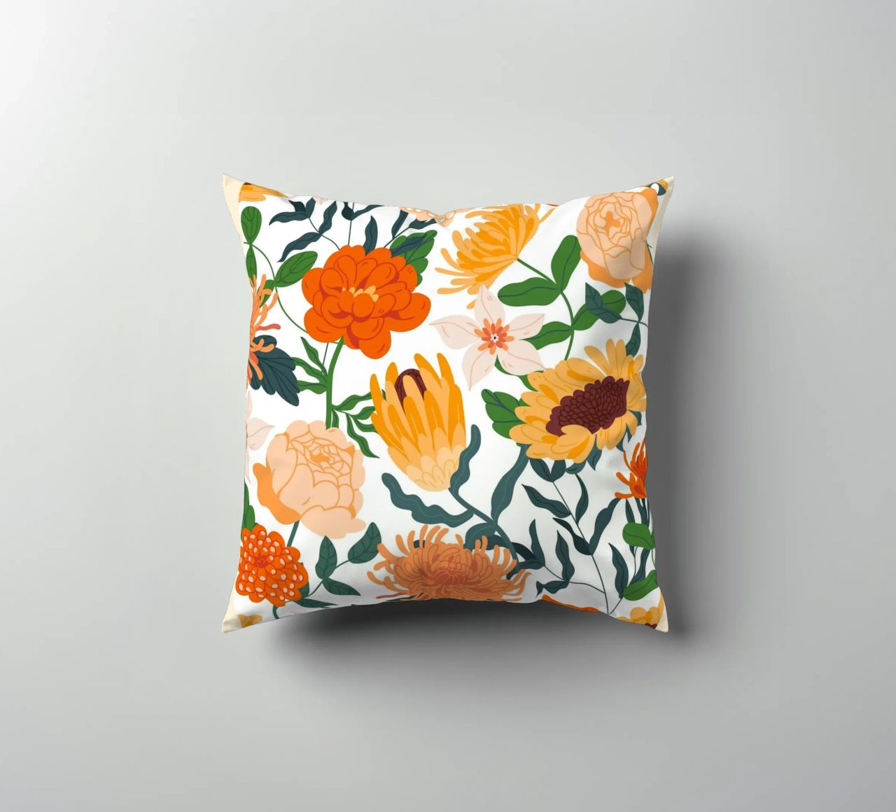 "Eleganza floreale: Serenity Bloom" | Botanical Pattern Art Pr cuscino da NorwesClub