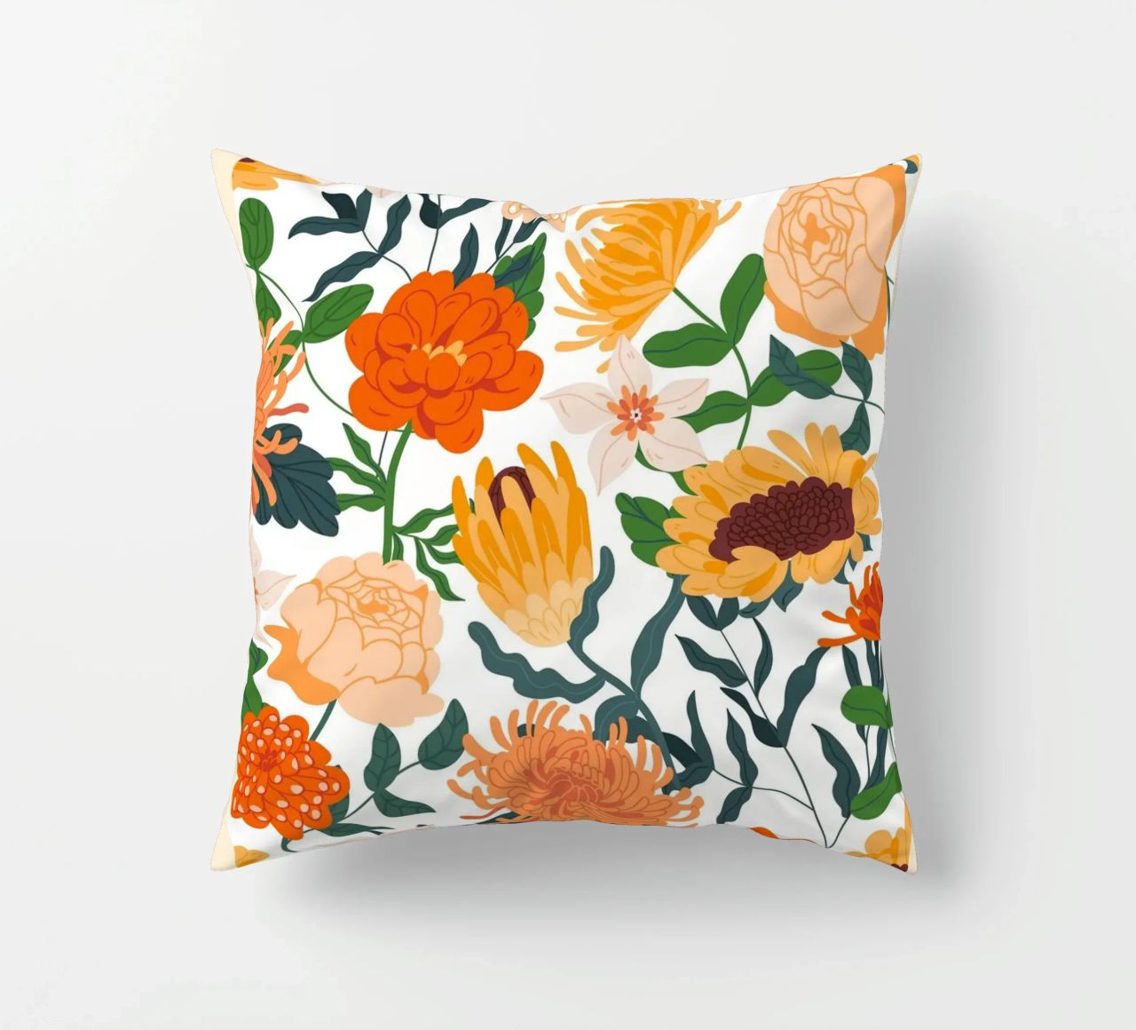"Eleganza floreale: Serenity Bloom" | Botanical Pattern Art Pr cuscino da NorwesClub