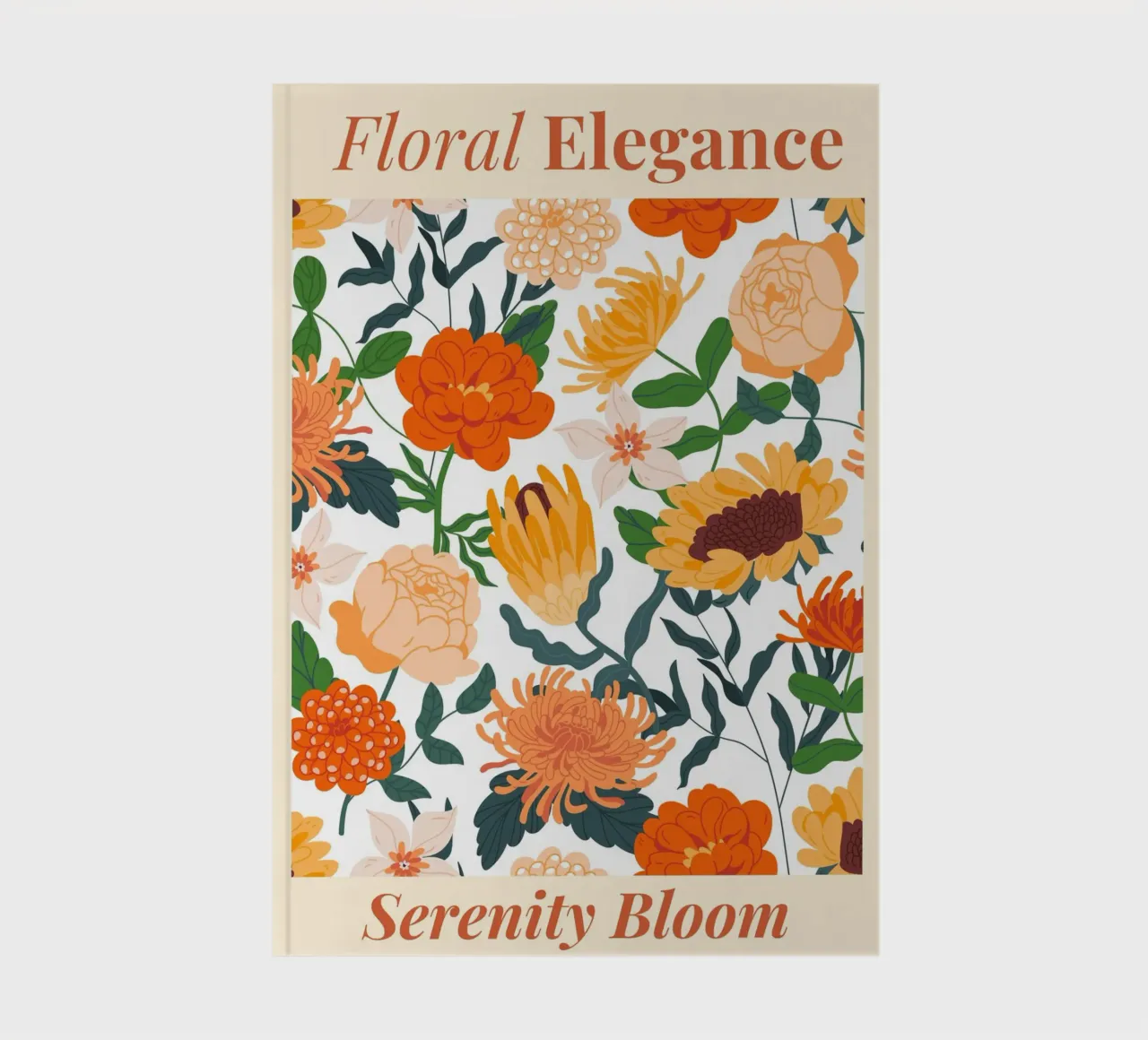 "Eleganza floreale: Serenity Bloom" | Botanical Pattern Art Pr diario da NorwesClub