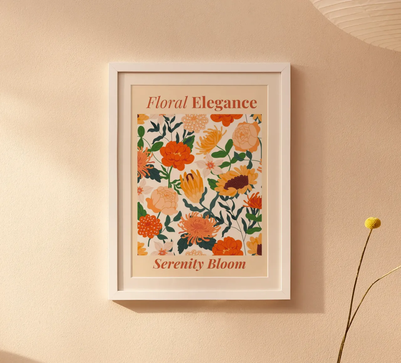 "Eleganza floreale: Serenity Bloom" | Botanical Pattern Art Pr carta hahnemühle da NorwesClub