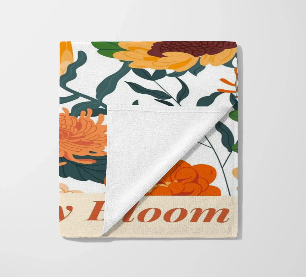 "Eleganza floreale: Serenity Bloom" | Botanical Pattern Art Pr telo mare da NorwesClub